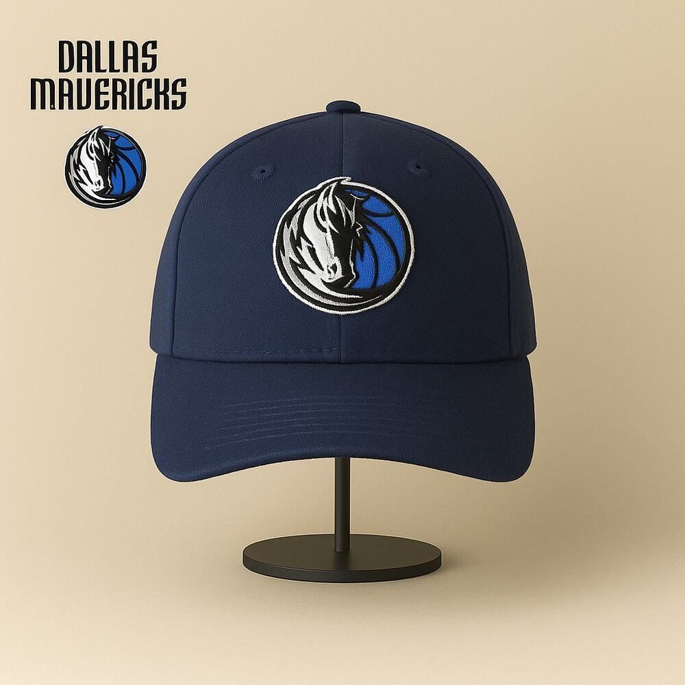 Dallas Mavericks Mavs Basketball New Era Navy Logo Hat Medium Large M L